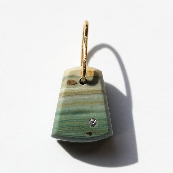 Gary Green Jasper Prism Charm