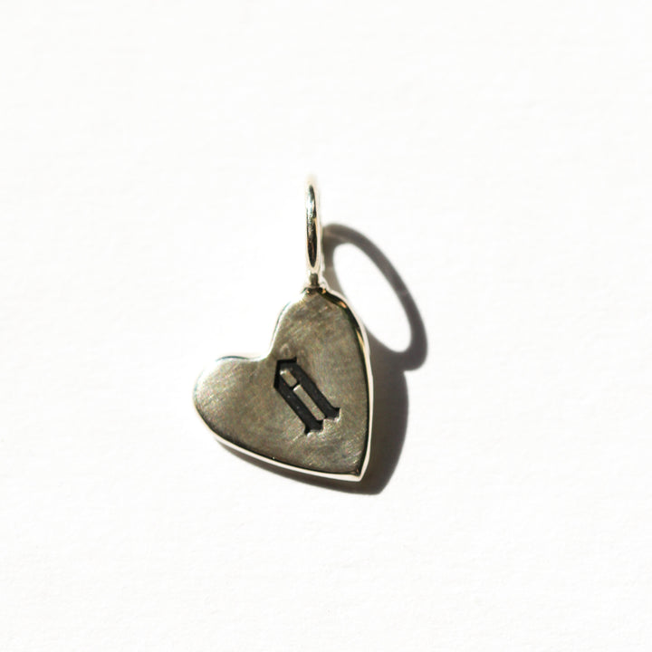 Mini Heart A Letter Charm