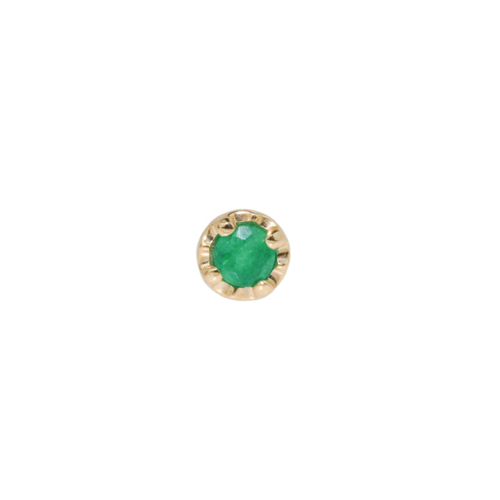 Small Emerald Stud