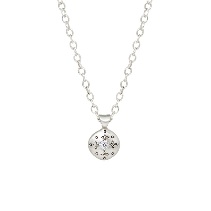 Small Silver Lights Diamond Necklace