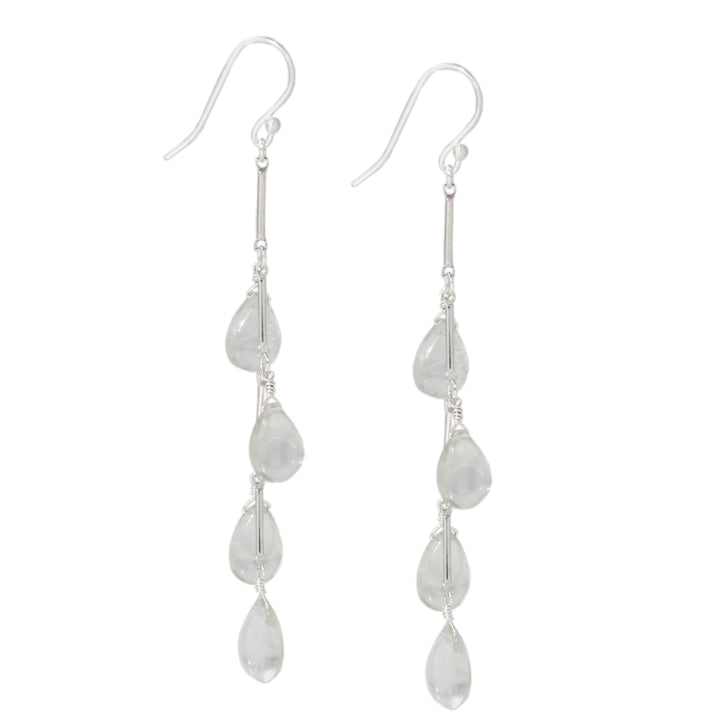 Green Amethyst Dangle Earrings