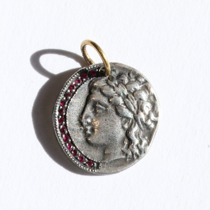 Diana - Hunter Goddess Ruby Pave Charm