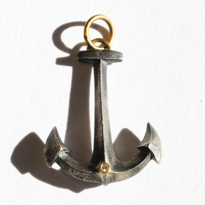 Anchor Diamond Charm