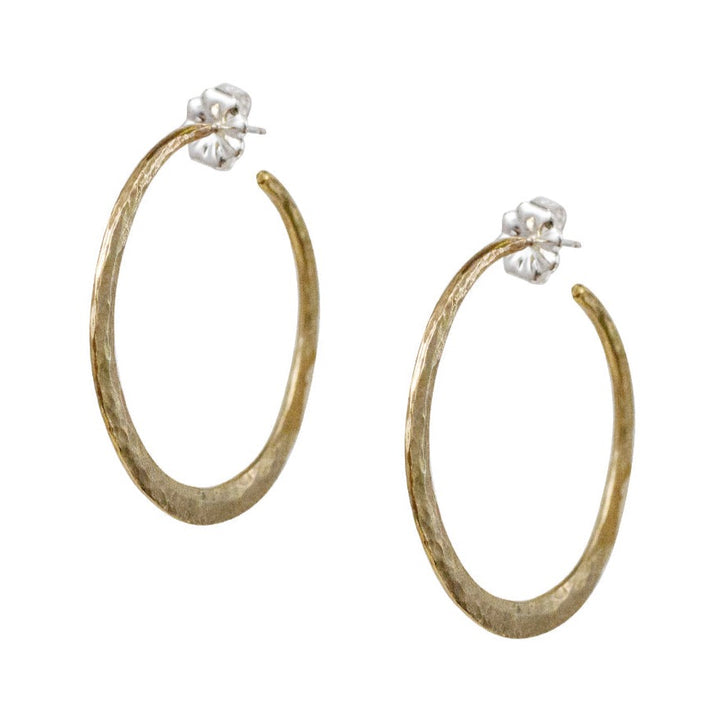 Medium Amaya Hammered Hoops