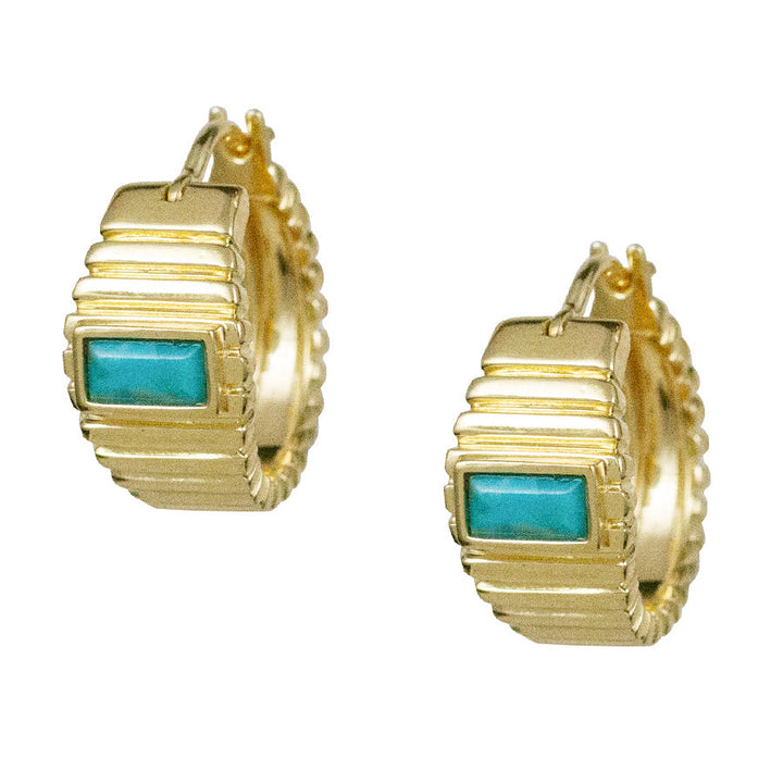 Prism Turquoise Hoops