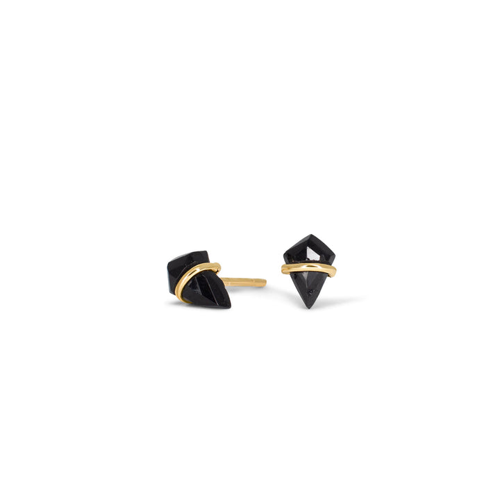 Black Onyx Kite Stud Earrings