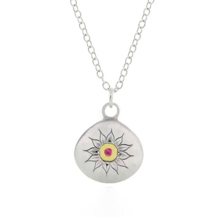 Soleil Ruby Charm Necklace