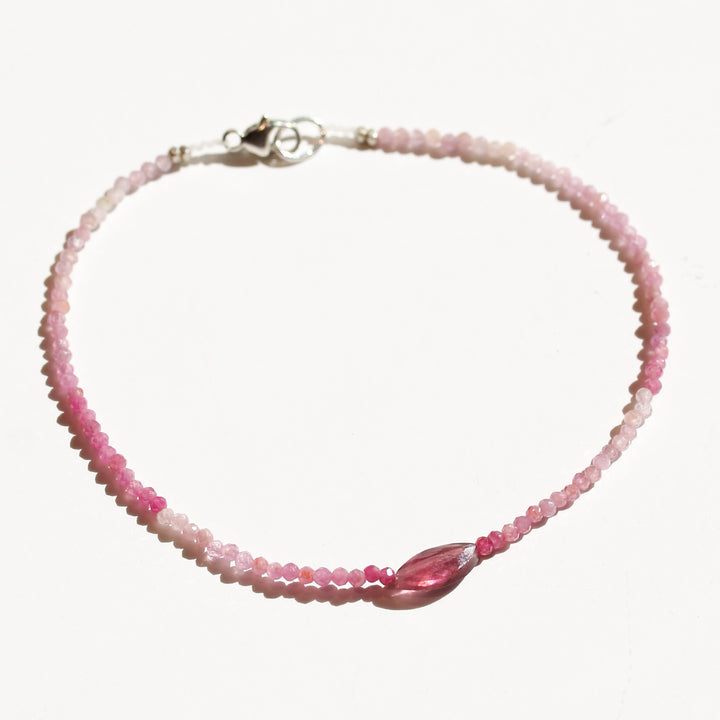 Ombré Ruby + Pink Tourmaline Bracelet No.24