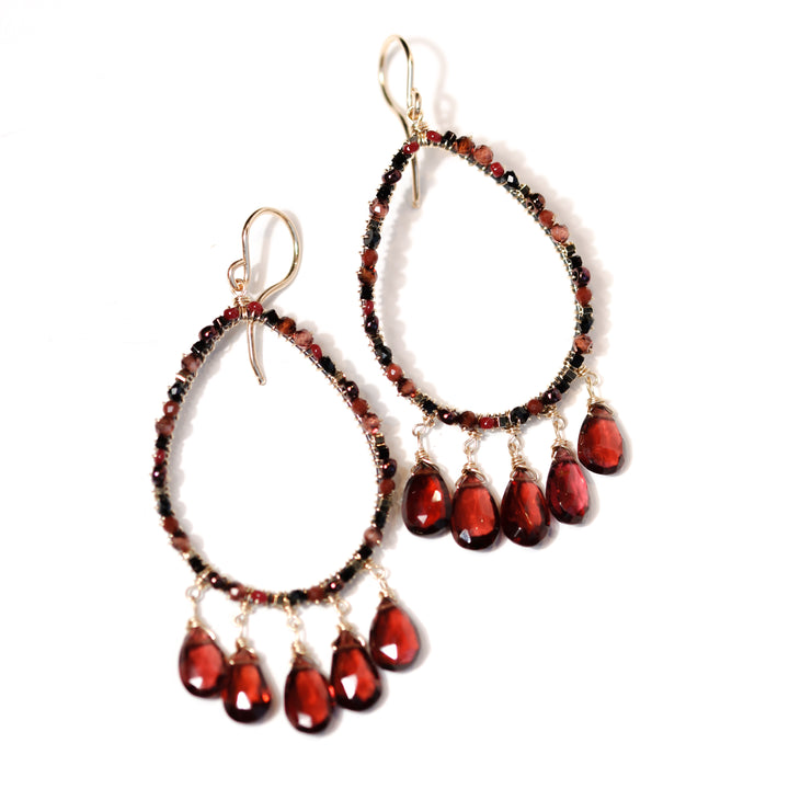 Garnet + Ruby Earrings