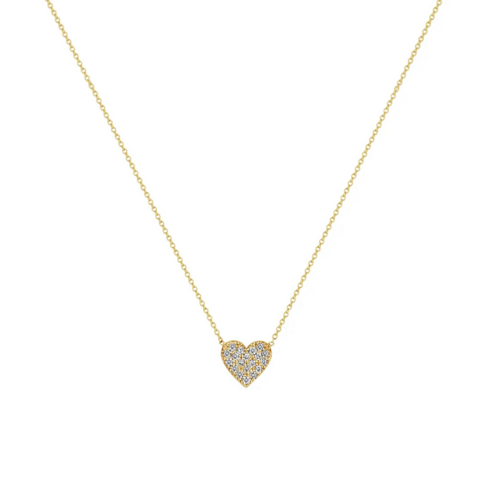 Midi Bitty Pave Heart Necklace