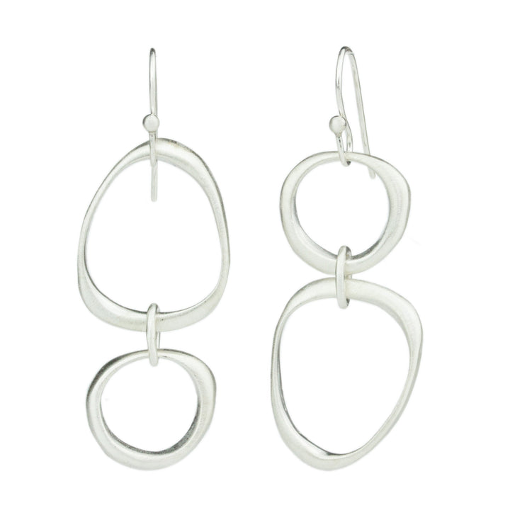 Asymmetrical Large + Small Circle Earrings